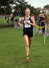 Samantha Johnson brings Rotherham home to victory in the senior womens Northern Cross Country Relays, Graves Park, Sheffield.